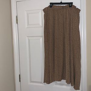 Dot Printed Chiffon Maxi Skirt